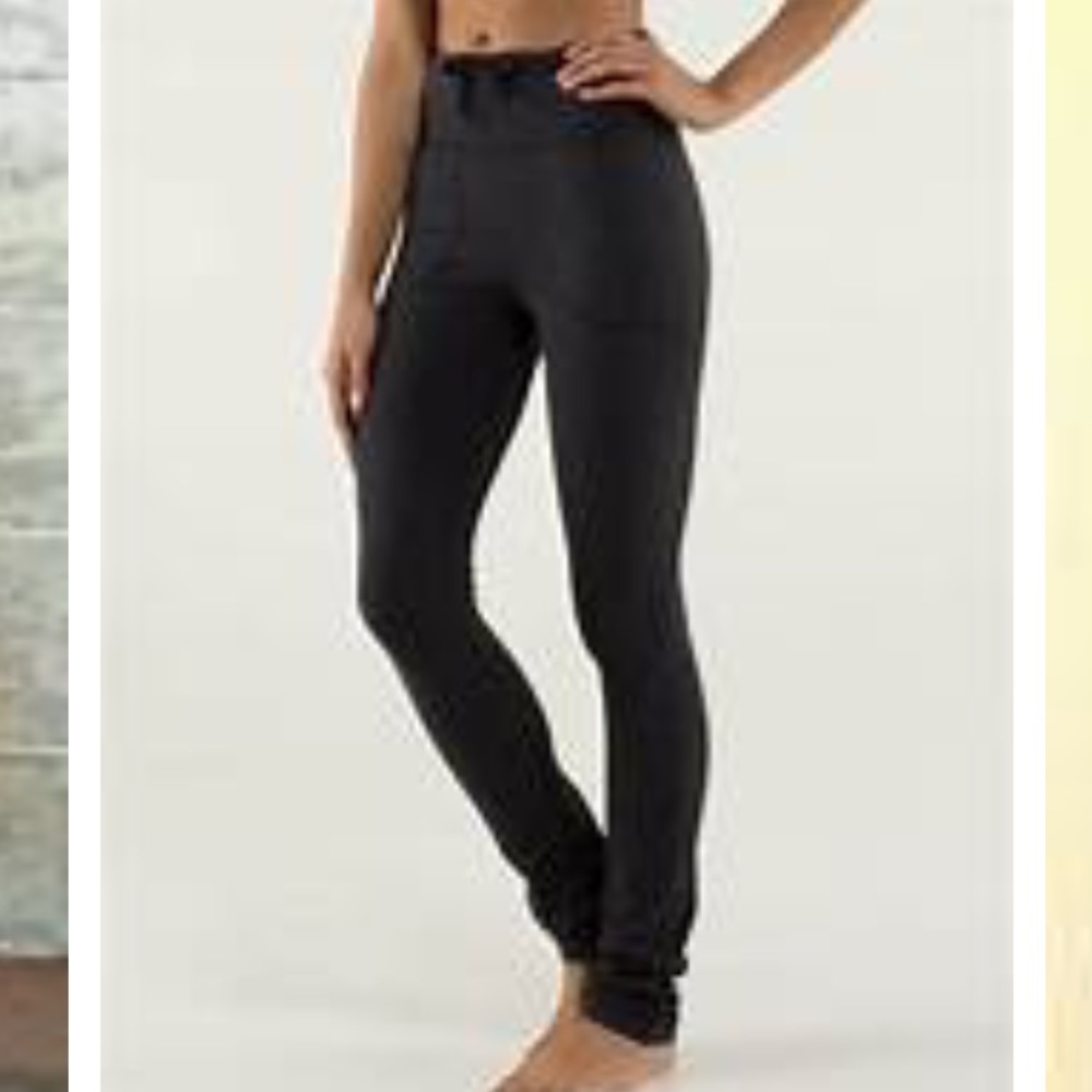 Lululemon Skinny Will Pant black/grey stripe—Sz 6